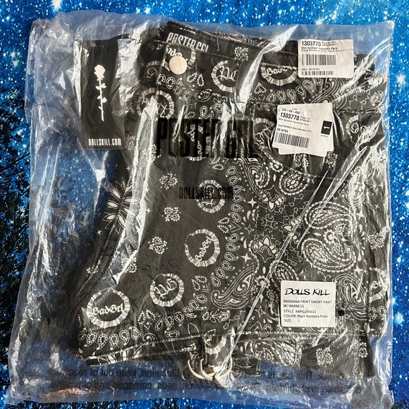 NWT Dolls Kill Poster GrI After Sundown Convertible Pants Size L - Picture 3 of 12